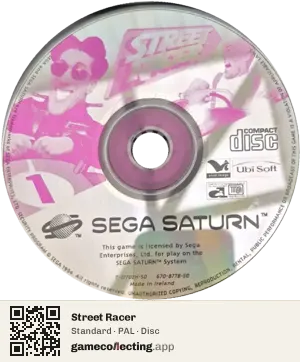 Street Racer Sega Saturn, PAL disc