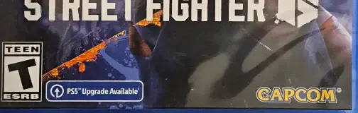 Street Fighter 6, the ESRB box on its front