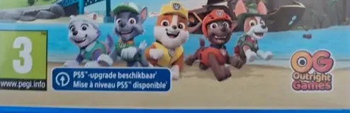 PAW Patrol World, the PEGI square on its front