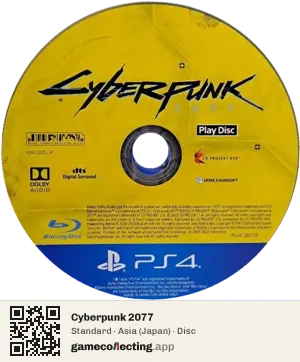 Cyberpunk 2077 PlayStation 4, Asia disc