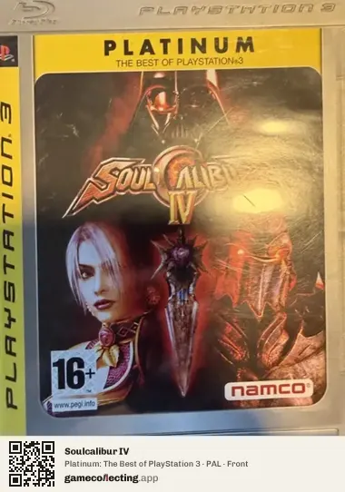 Soulcalibur IV PlayStation 3, PAL box front