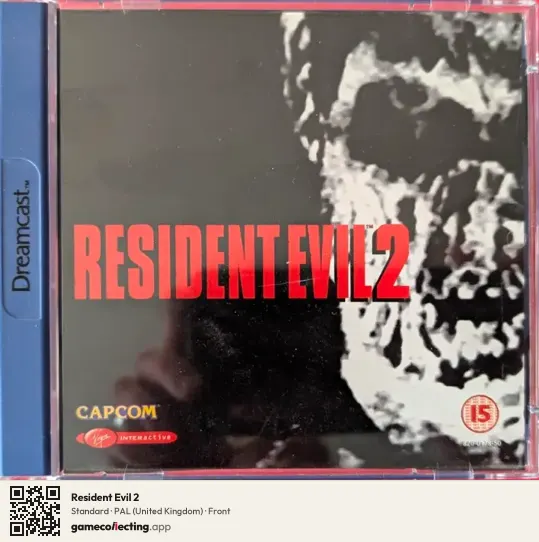Resident Evil 2 Sega Dreamcast, United Kingdom box front