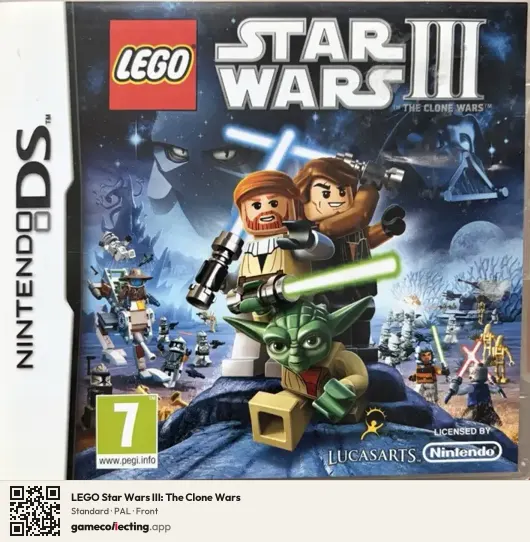 LEGO Star Wars III: The Clone Wars Nintendo DS, PAL box front