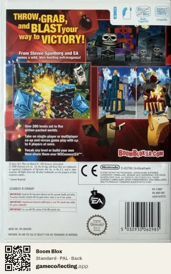 Boom Blox Nintendo Wii, PAL box back