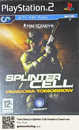 Tom Clancy's Splinter Cell: Pandora Tomorrow PlayStation 2, PAL box front