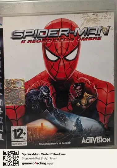 Spider-Man: Web of Shadows PlayStation 3, Italy box front