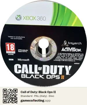 Call of Duty: Black Ops II Xbox 360, PAL disc