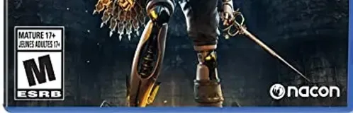 Steelrising, the ESRB box on its front