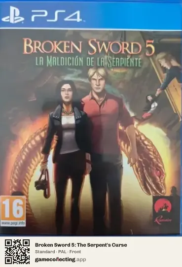 Broken Sword 5: The Serpent's Curse PlayStation 4, PAL box front