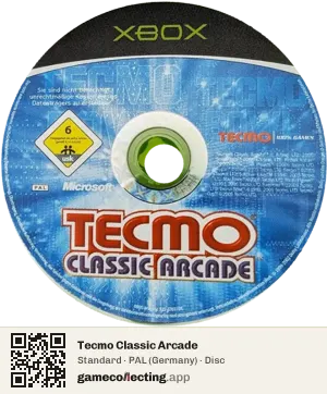 Tecmo Classic Arcade Xbox, PAL disc
