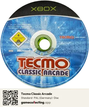 Tecmo Classic Arcade Xbox, PAL disc