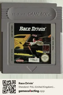 Race Drivin' Game Boy, PAL cartridge label