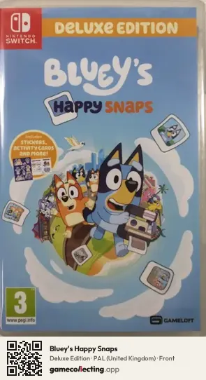 Bluey's Happy Snaps Nintendo Switch, United Kingdom box front