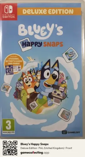 Bluey's Happy Snaps Nintendo Switch, United Kingdom box front