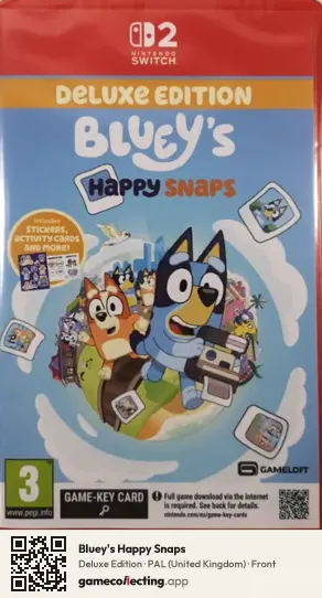 Bluey's Happy Snaps Nintendo Switch 2, United Kingdom box front