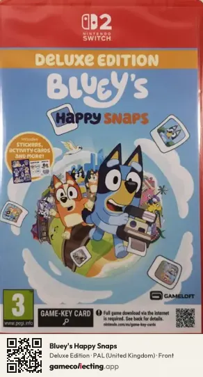 Bluey's Happy Snaps Nintendo Switch 2, United Kingdom box front