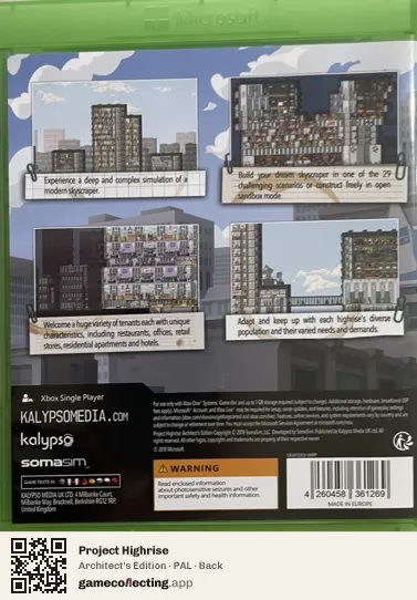 Project Highrise Xbox One, PAL box back