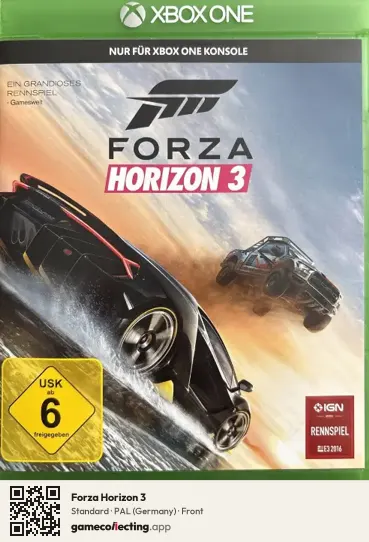 Forza Horizon 3 Xbox One, Germany box front