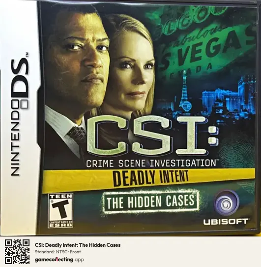 CSI: Deadly Intent: The Hidden Cases Nintendo DS, NTSC box front