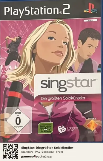 SingStar: Die größten Solokünstler PlayStation 2, Germany box front