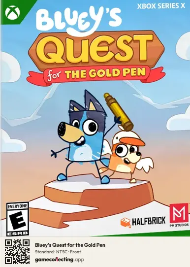 Bluey's Quest for the Gold Pen Xbox Series X, NTSC box front