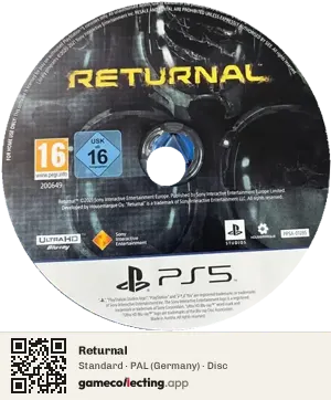 Returnal PlayStation 5, PAL disc