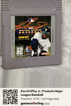 Ken Griffey Jr. Presents Major League Baseball Game Boy, NTSC cartridge label