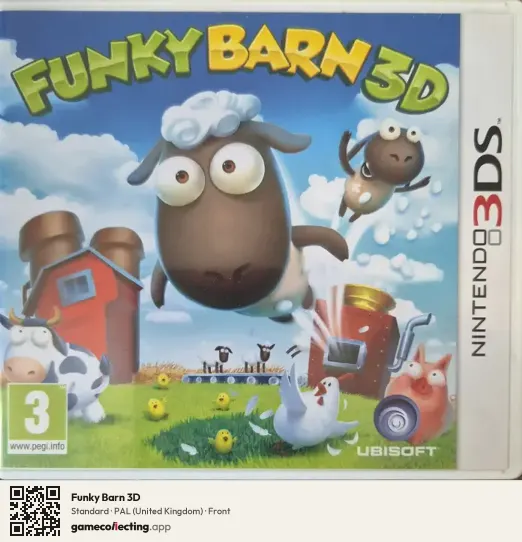 Funky Barn 3D Nintendo 3DS, United Kingdom box front