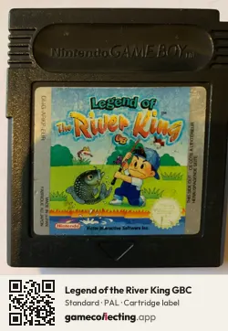 Legend of the River King GBC Game Boy Color, PAL cartridge label