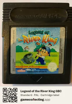 Legend of the River King GBC Game Boy Color, PAL cartridge label