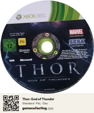 Thor: God of Thunder Xbox 360, PAL disc