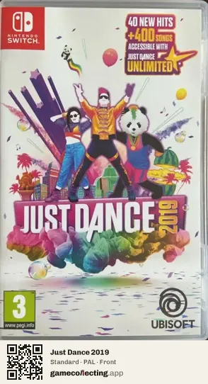 Just Dance 2019 Nintendo Switch, PAL box front