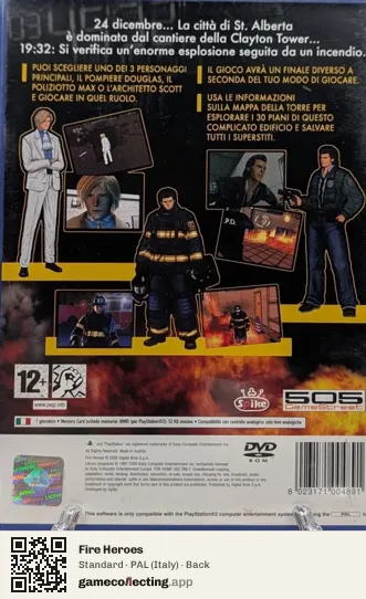 Fire Heroes PlayStation 2, Italy box back