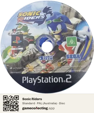 Sonic Riders PlayStation 2, PAL disc