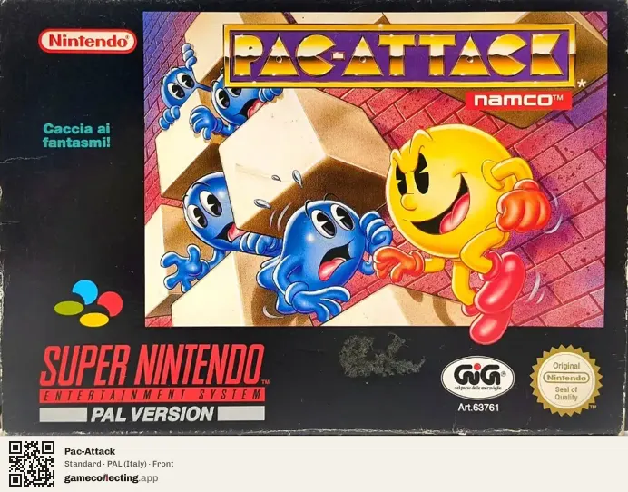 Pac-Attack Super Nintendo Entertainment System, Italy box front