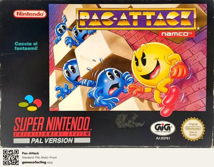 Pac-Attack Super Nintendo Entertainment System, Italy box front