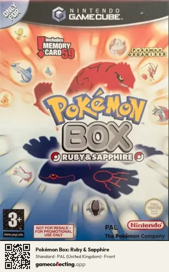 Pokémon Box: Ruby & Sapphire Nintendo GameCube, United Kingdom box front