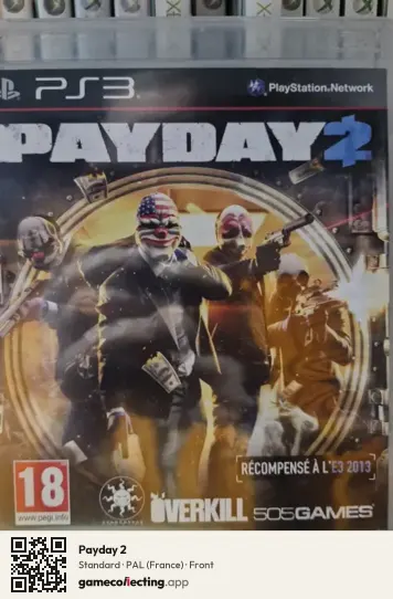 Payday 2 PlayStation 3, France box front