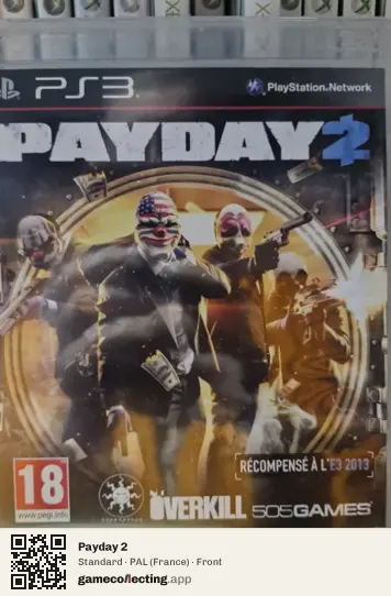Payday 2 PlayStation 3, France box front