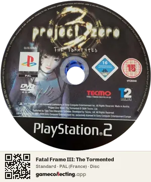 Fatal Frame III: The Tormented PlayStation 2, PAL disc