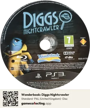 Wonderbook: Diggs Nightcrawler PlayStation 3, PAL disc
