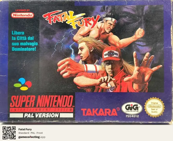 Fatal Fury Super Nintendo Entertainment System, PAL box front