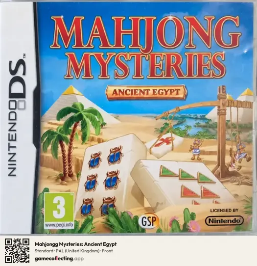 Mahjongg Mysteries: Ancient Egypt Nintendo DS, United Kingdom box front