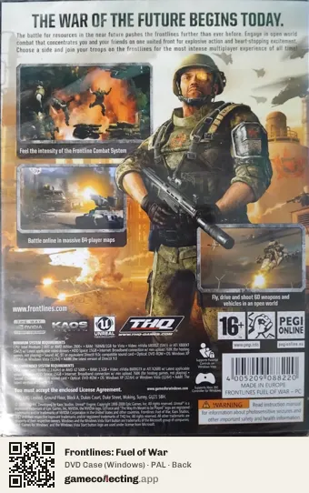 Frontlines: Fuel of War Computer, PAL box back