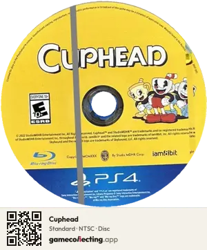 Cuphead PlayStation 4, NTSC disc
