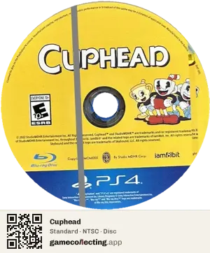Cuphead PlayStation 4, NTSC disc