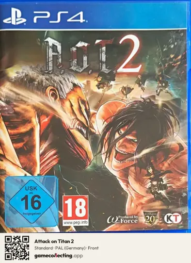 Attack on Titan 2 PlayStation 4, Germany box front