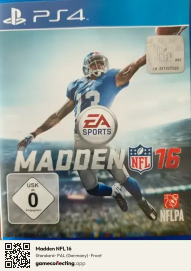 Madden NFL 16 PlayStation 4, Germany box front