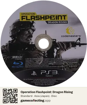 Operation Flashpoint: Dragon Rising PlayStation 3, Asia disc