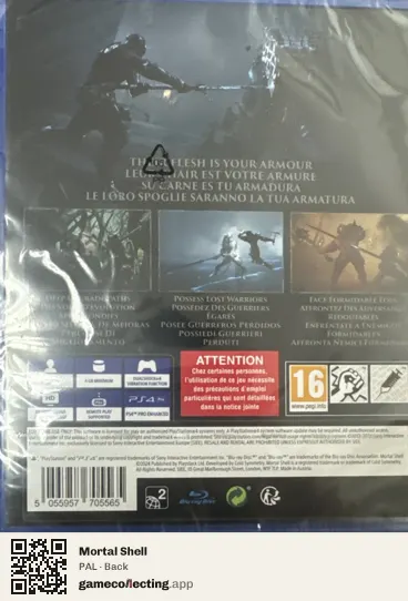 Mortal Shell PlayStation 4, PAL box back
